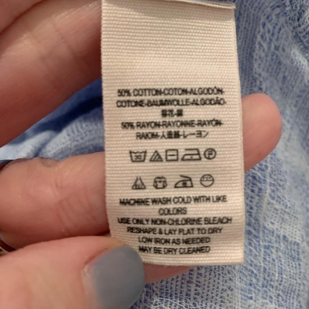 Free People Headed to the Highlands Shirt Blue Small - Picture 5 of 7